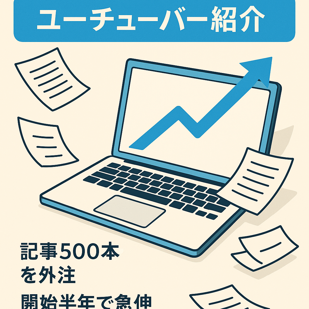 【外注記事で手間がかからず約50万PV/月達成】ユーチューバー紹介サイト