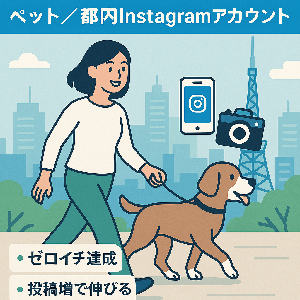 【フォロワー1000人超え】質の高い「ペット×都内お出かけ」Instagramアカウント
