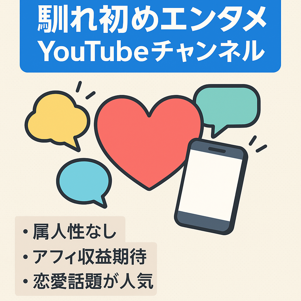 値下げ！【584人登録者】馴れ初めエンタメ系チャンネル属人性なし