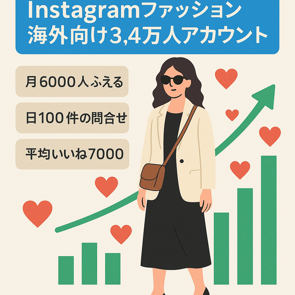 【Instagram 3.4万人】海外向けファッションアカウント