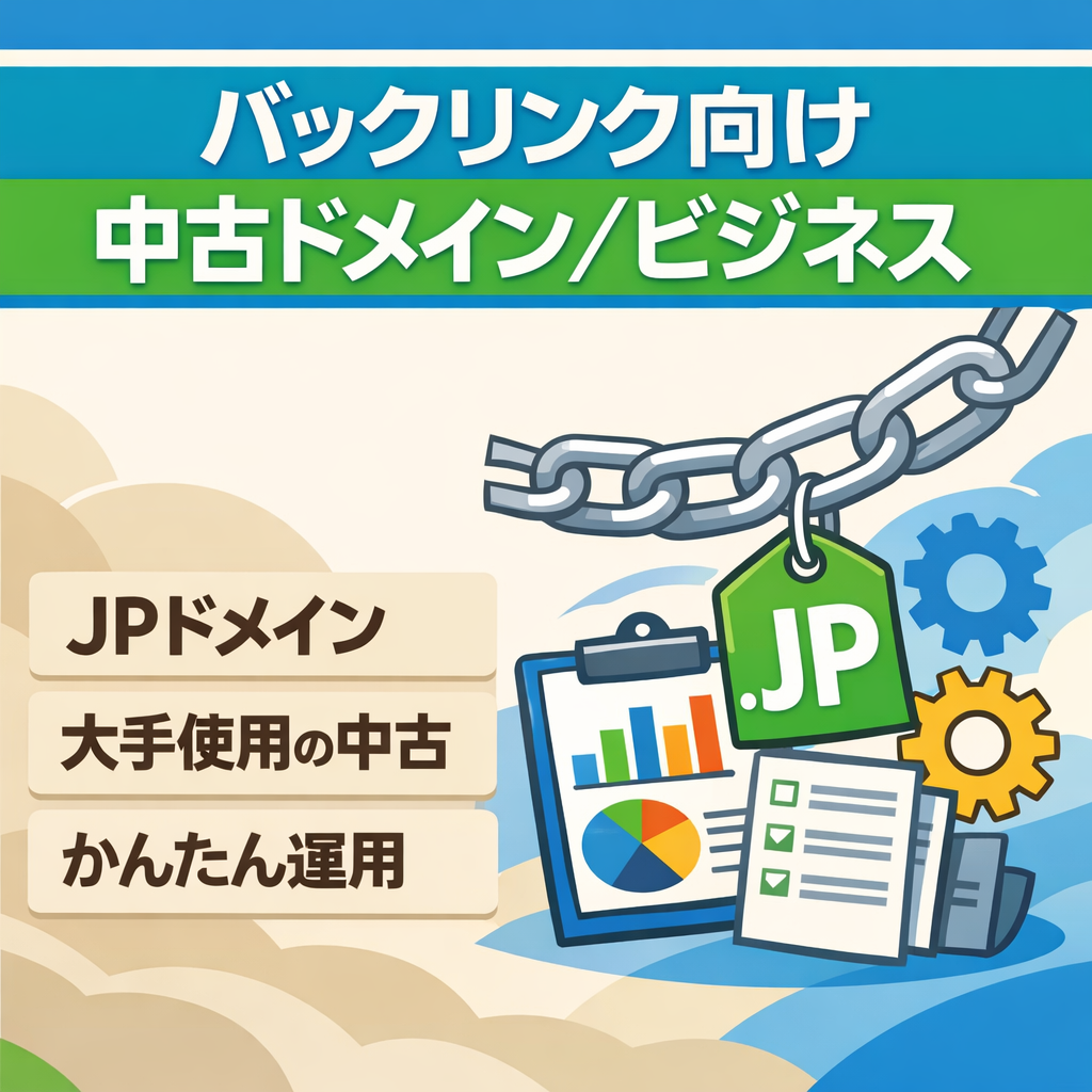 【バックリンクサイトに最適】中古ドメイン・ビジネス系サイト（まとめ売り可）