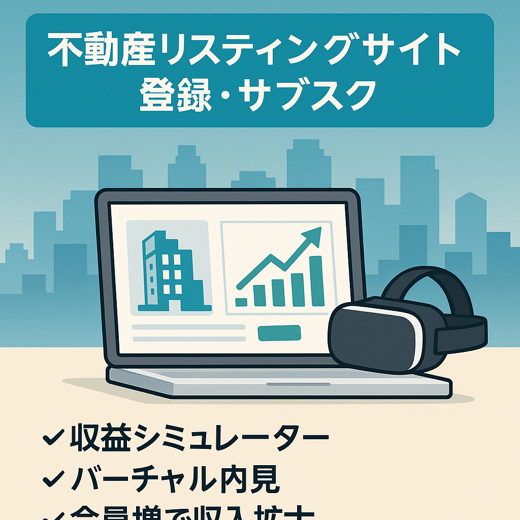 【必要機能を全て搭載！】不動産リスティングサイト【ユーザー登録/サブスク/検索機能完備】