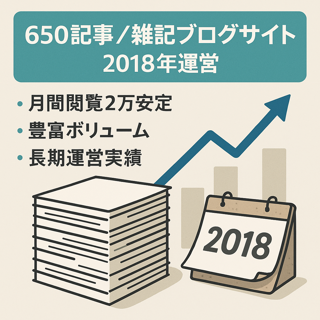 【2018年より運営】650記事以上のボリュームある雑記ブログ