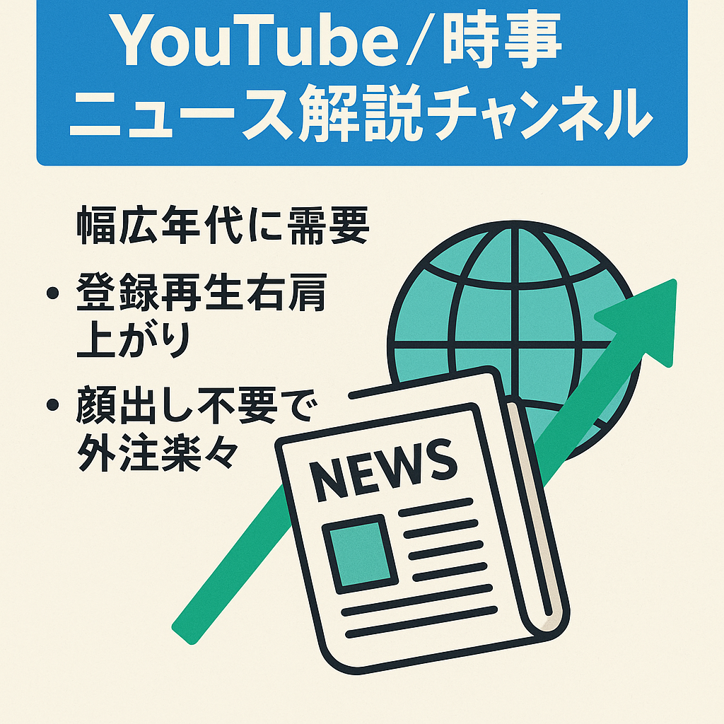 【時事ニュース解説チャンネル】総再生293万回・登録者3,210人/未公開動画ありで引き継ぎしやすい