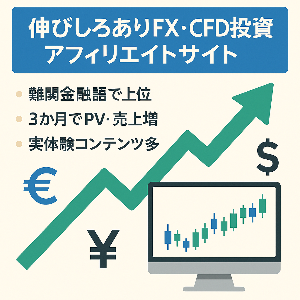 【伸びしろあり】FX・CFDに特化した投資系アフィリエイトサイト
