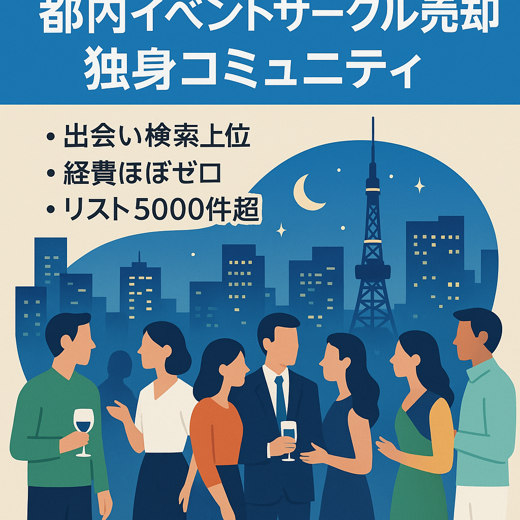 累計参加者2万人以上！都内で人気のイベントサークル。参加者は３０代４０代オール独身です！