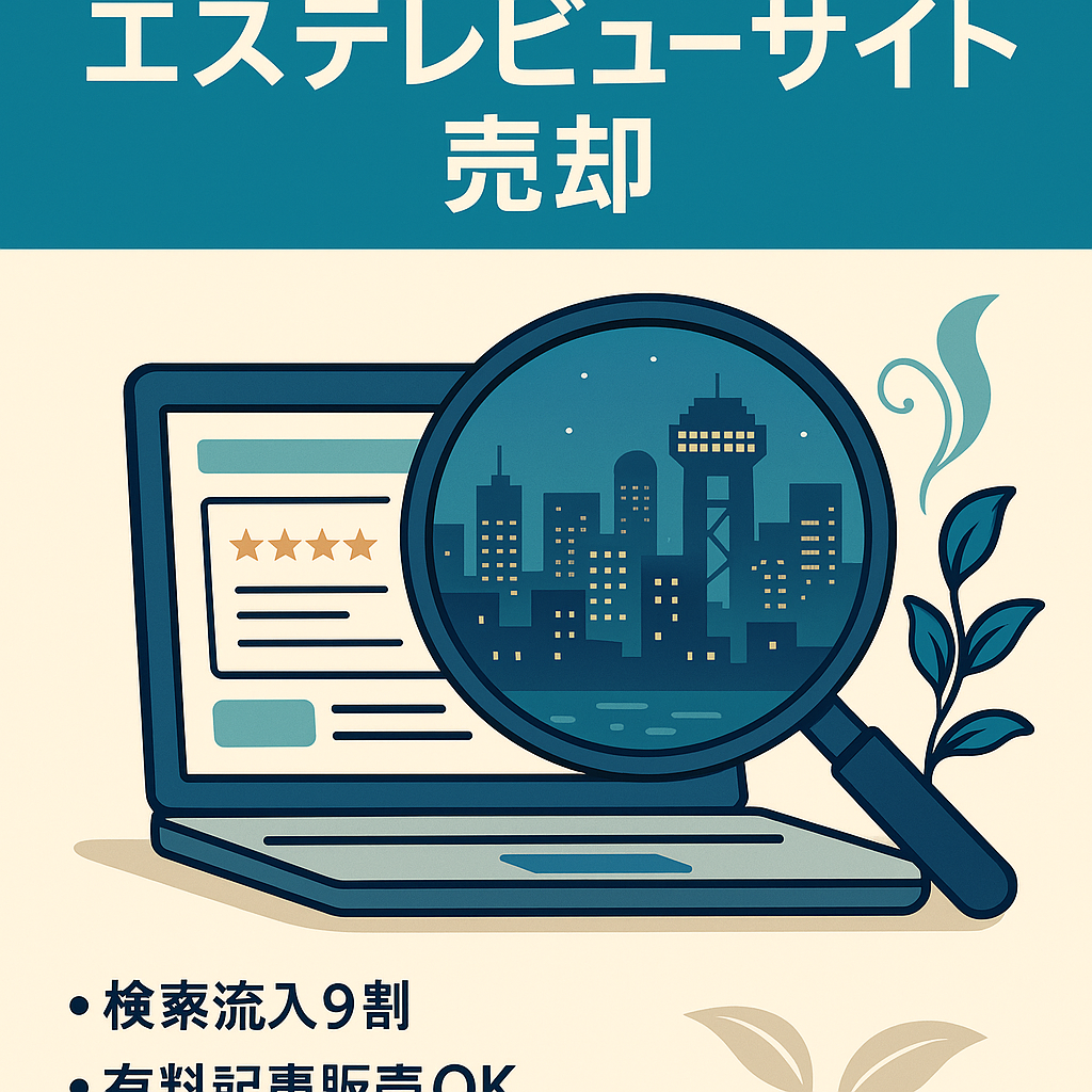 【SEOで月間7,400PV以上】大阪特化型メンズエステレビューサイトの売却
