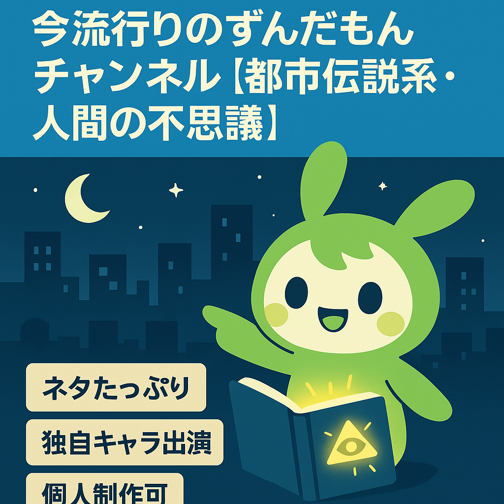 今流行りのずんだもんチャンネル【都市伝説系・人間の不思議】