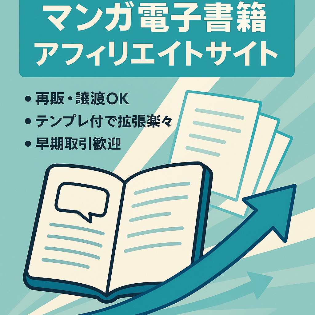 マンガ電子書籍のアフィリエイトサイト【スピード重視】