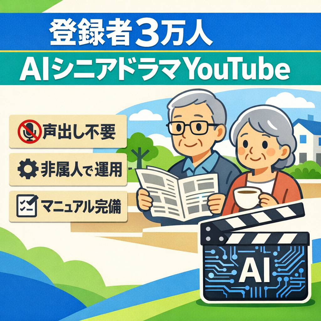 【登録者3万人】AIシニア向けドラマのYouTubeチャンネル