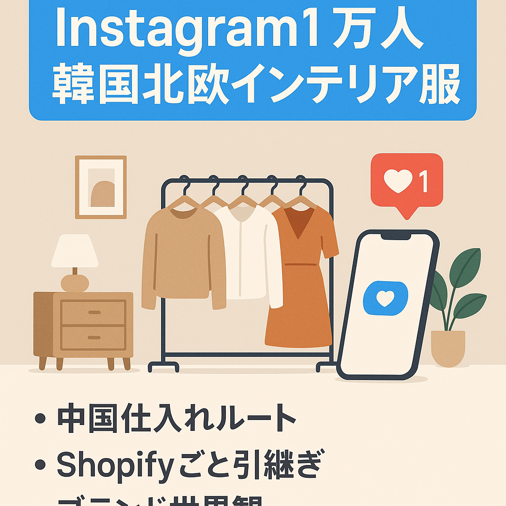 Instagramフォロワー1万/韓国北欧のインテリア/アパレルブランド