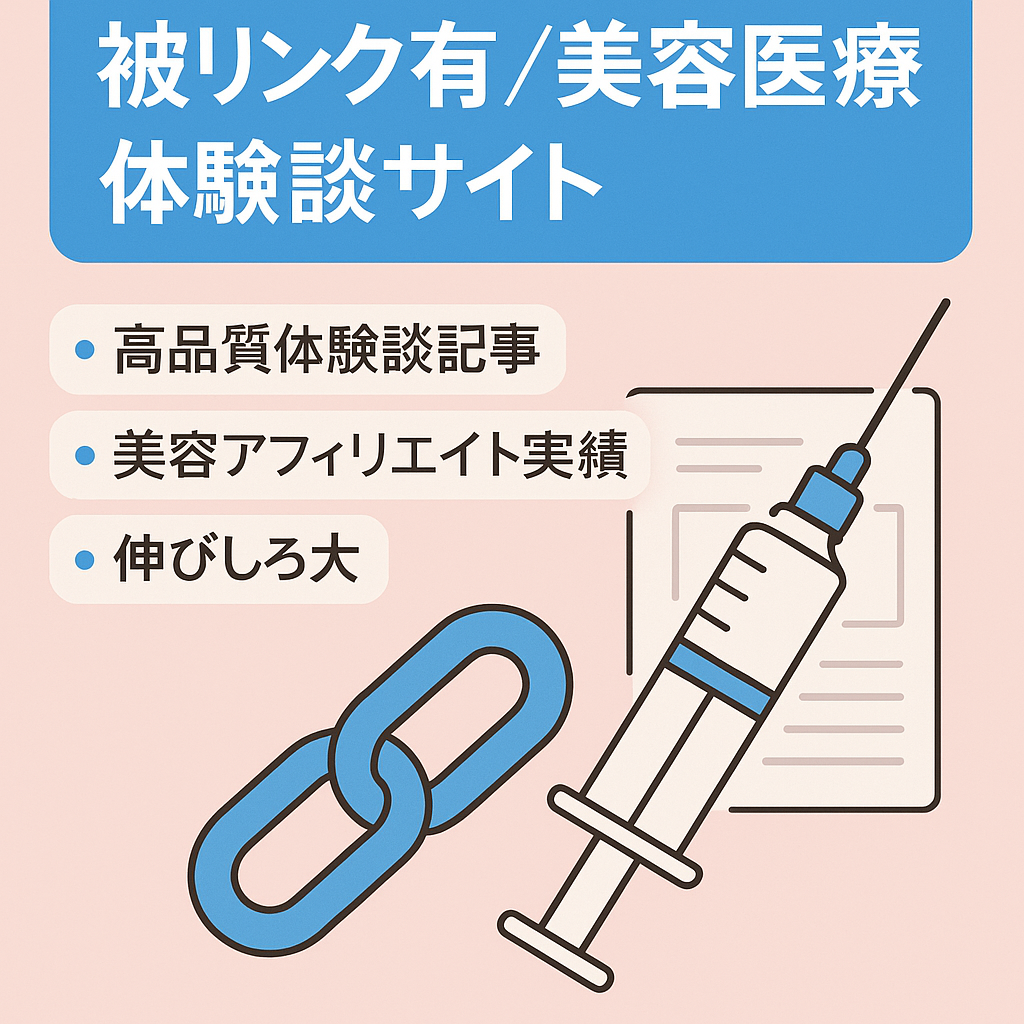 体験談記事で企業被リンク2本獲得！需要の尽きない美容医療ジャンル