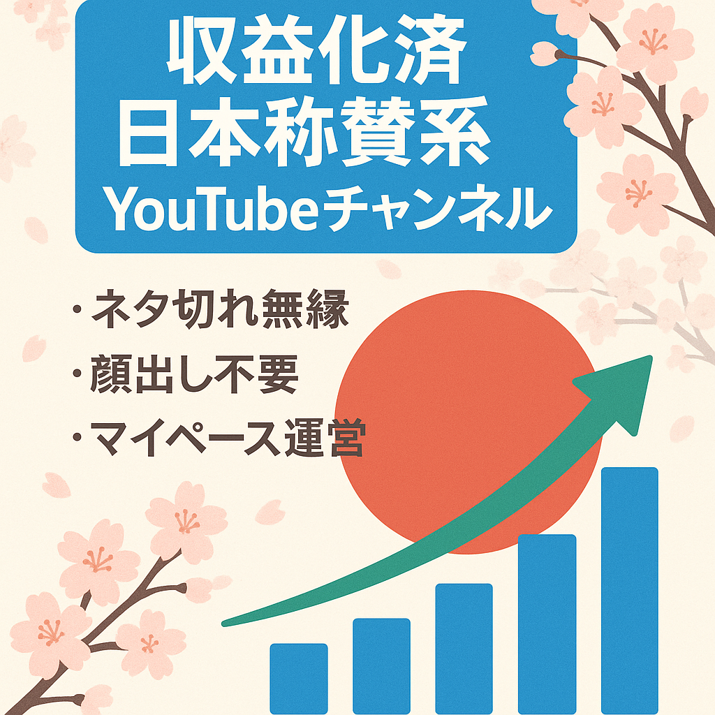 【収益化済】日本称賛系Youtubeチャンネル【顔出し無し】