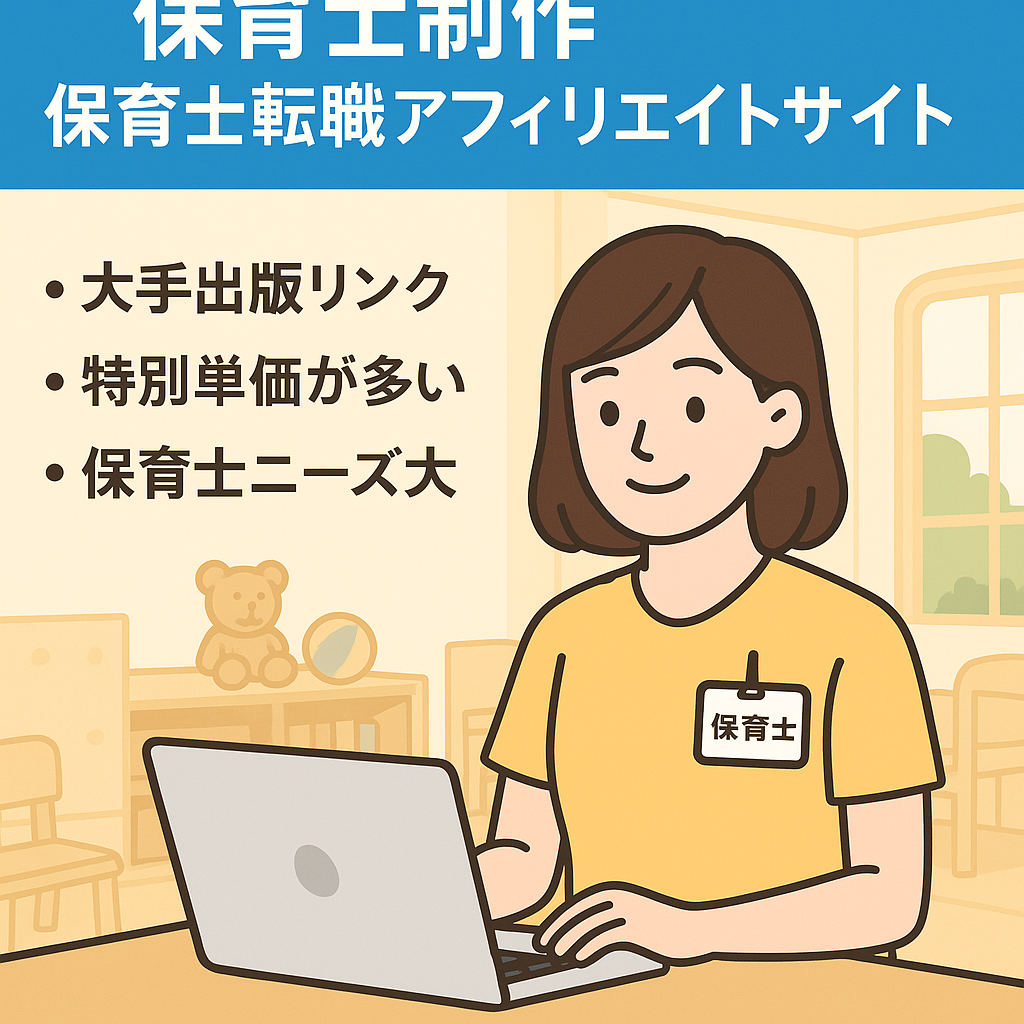 【保育士が制作】保育士転職のアフィリエイトサイト(特単案件多数あり）