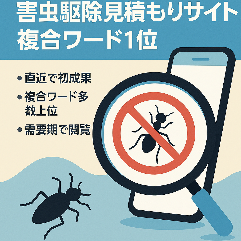 【7月初発生・複合ワード1位あり】害虫駆除の無料見積もりニーズアップサイト