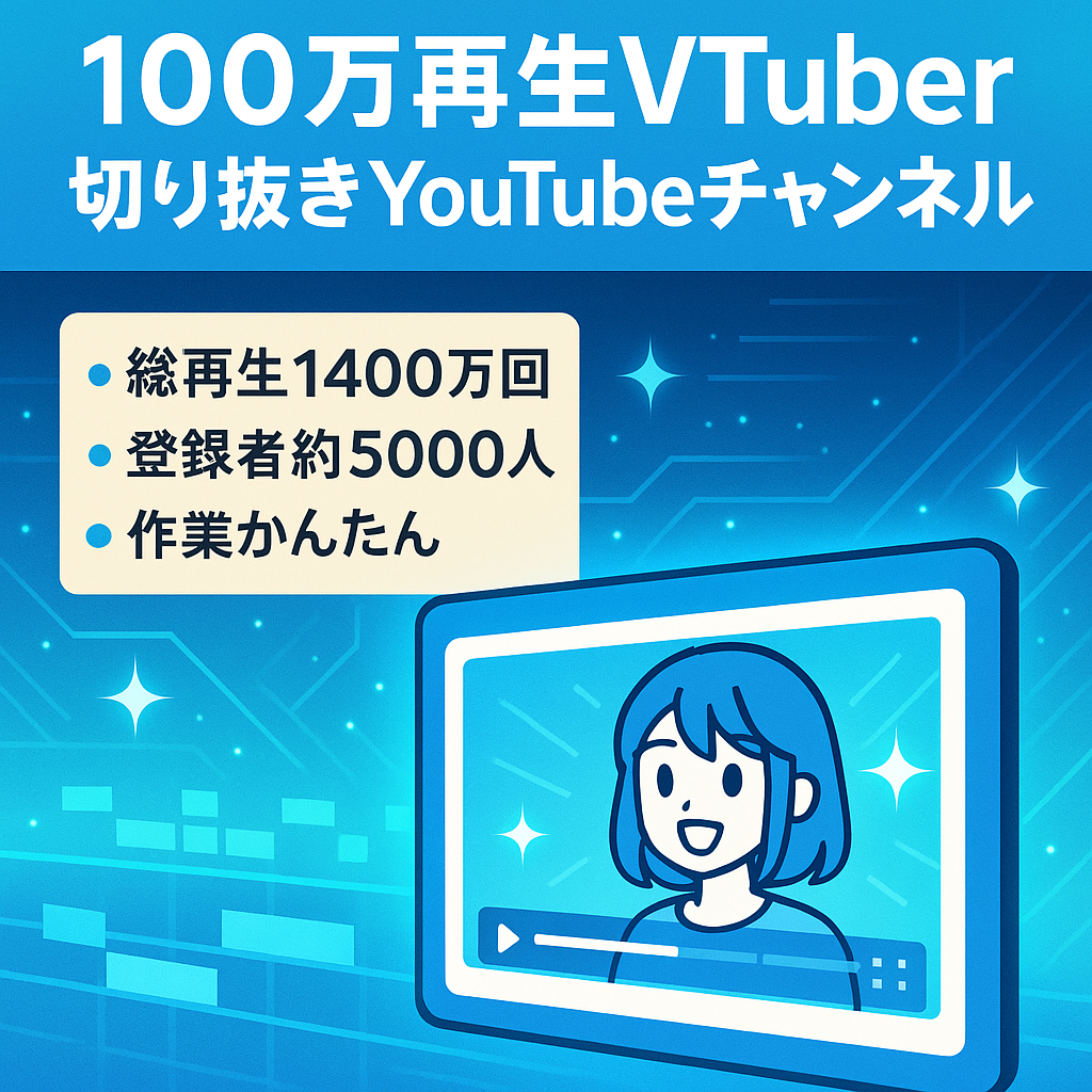 【最高100万再生超え】Vtuber切り抜きYoutubeチャンネル
