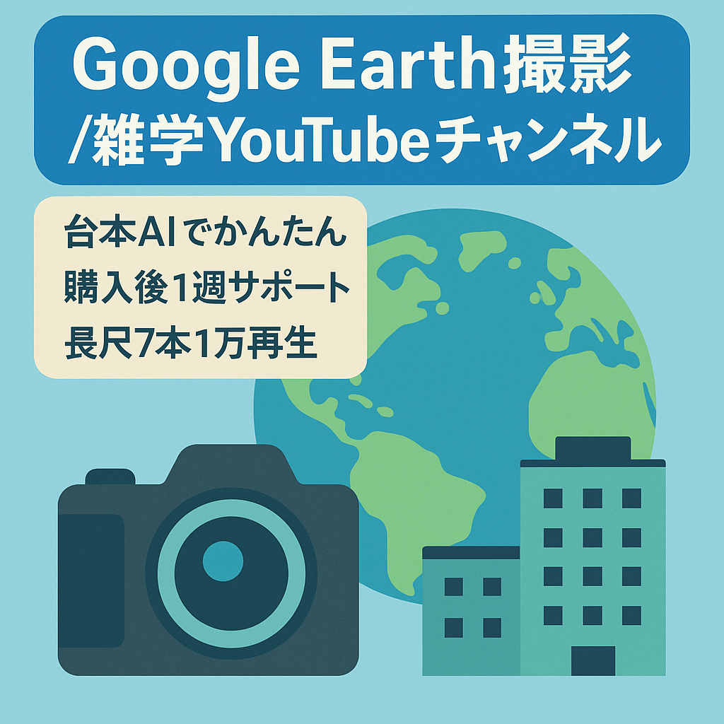 無料のGoogle Earthを利用し施設を撮影するなどした雑学チャンネル