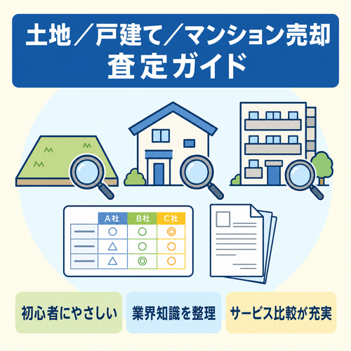 土地や戸建て、マンションなどの売却を検討している方に向けて、査定や売却に必要な知識を分かりやすく紹介する情報サイト