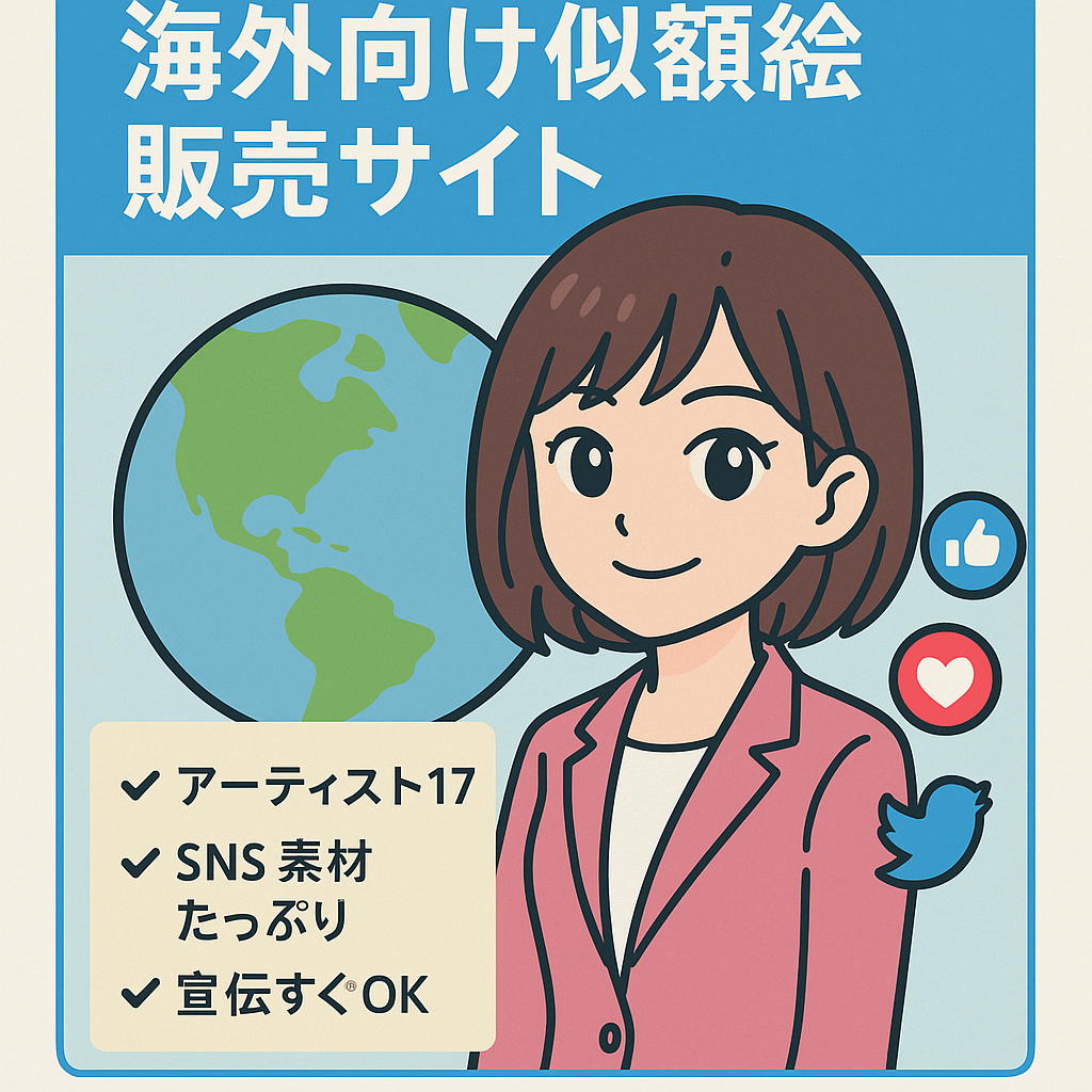 英語・海外向けアニメ風似顔絵販売サイト：インバウンドに。ソーシャルメディアアカウント付き