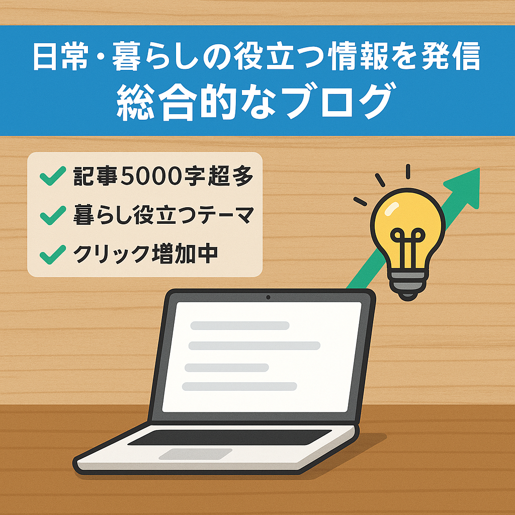 日常・暮らしの役立つ情報を発信している総合的なブログ