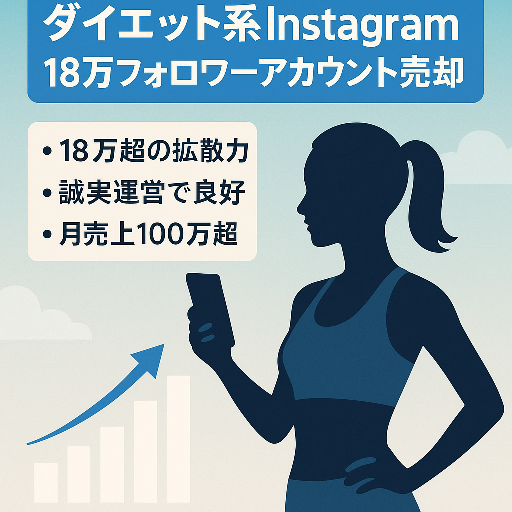 【18万人】ダイエット系Instagramリポストアカウント売却
