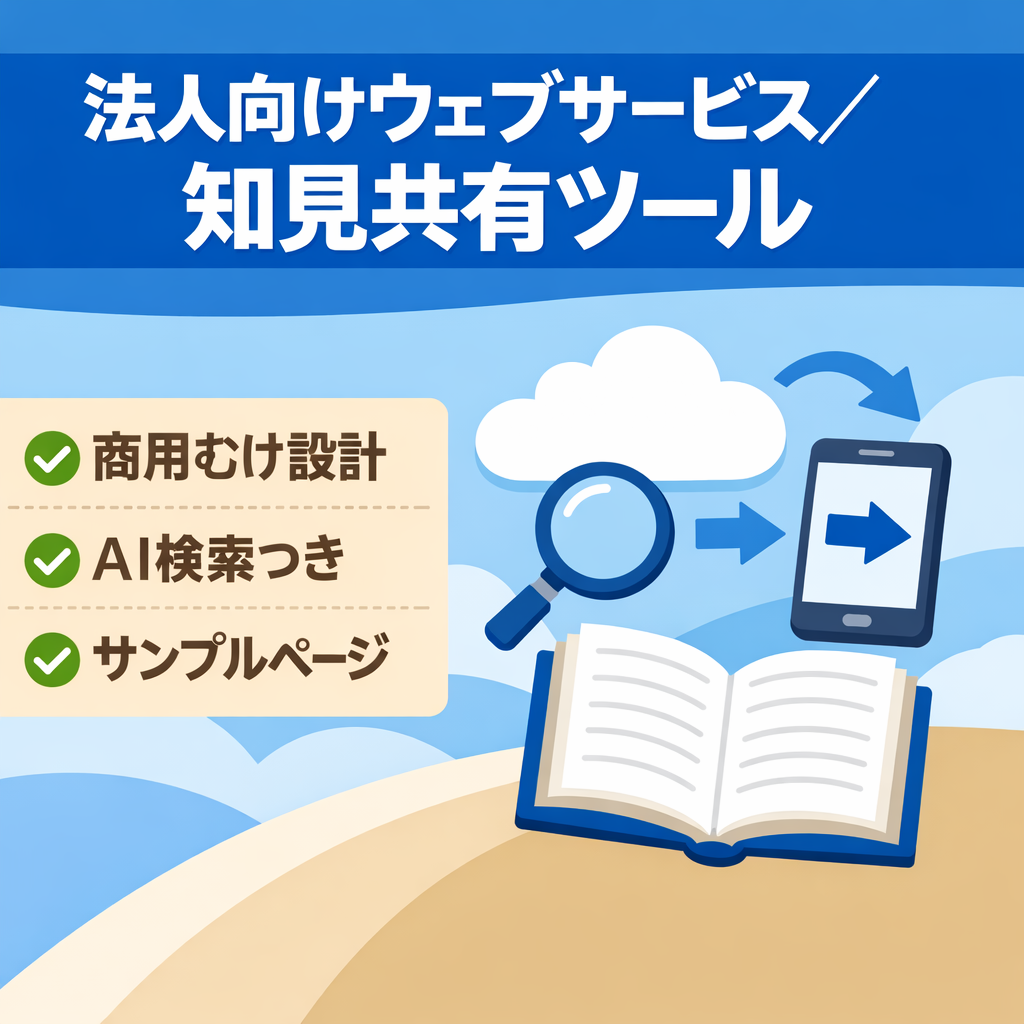 【toB向けWEBサービス】プロジェクト・プロダクトのナレッジ共有ツール【サンプルページあり】