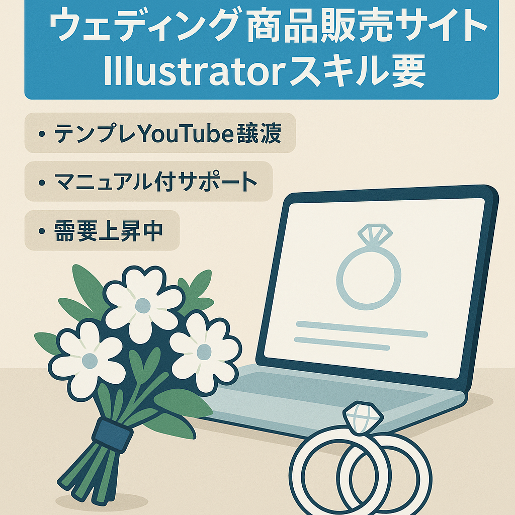 【コンテンツ豊富】ウェディング関連商品販売サイト※要Illustratorスキル（外注OK）