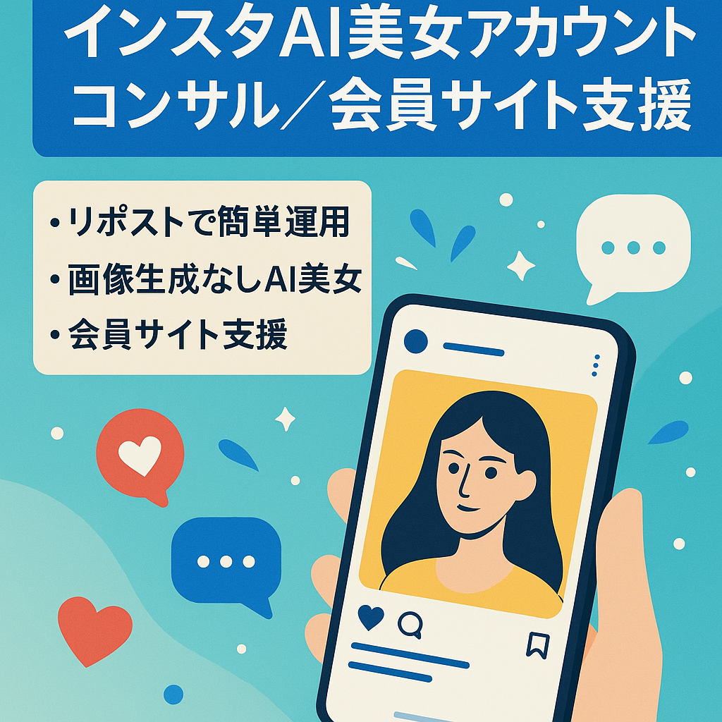 リポスト：【SNS副業のサポート&コンサル付き】Instagram人気のAI美女アカウント　アダルト系と相性が良いので男性の集客に◎