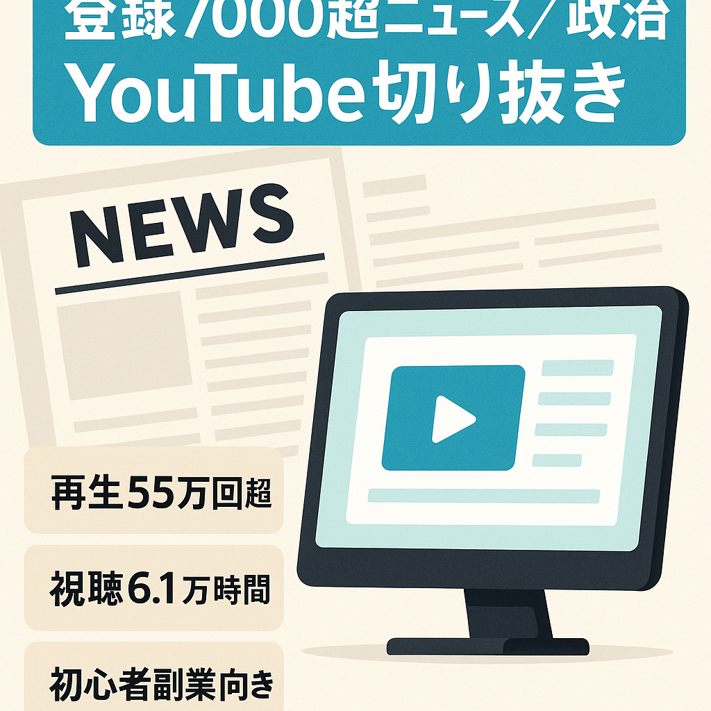 【登録者数7000人以上】ニュース・政治系YouTubeの切り抜きチャンネル