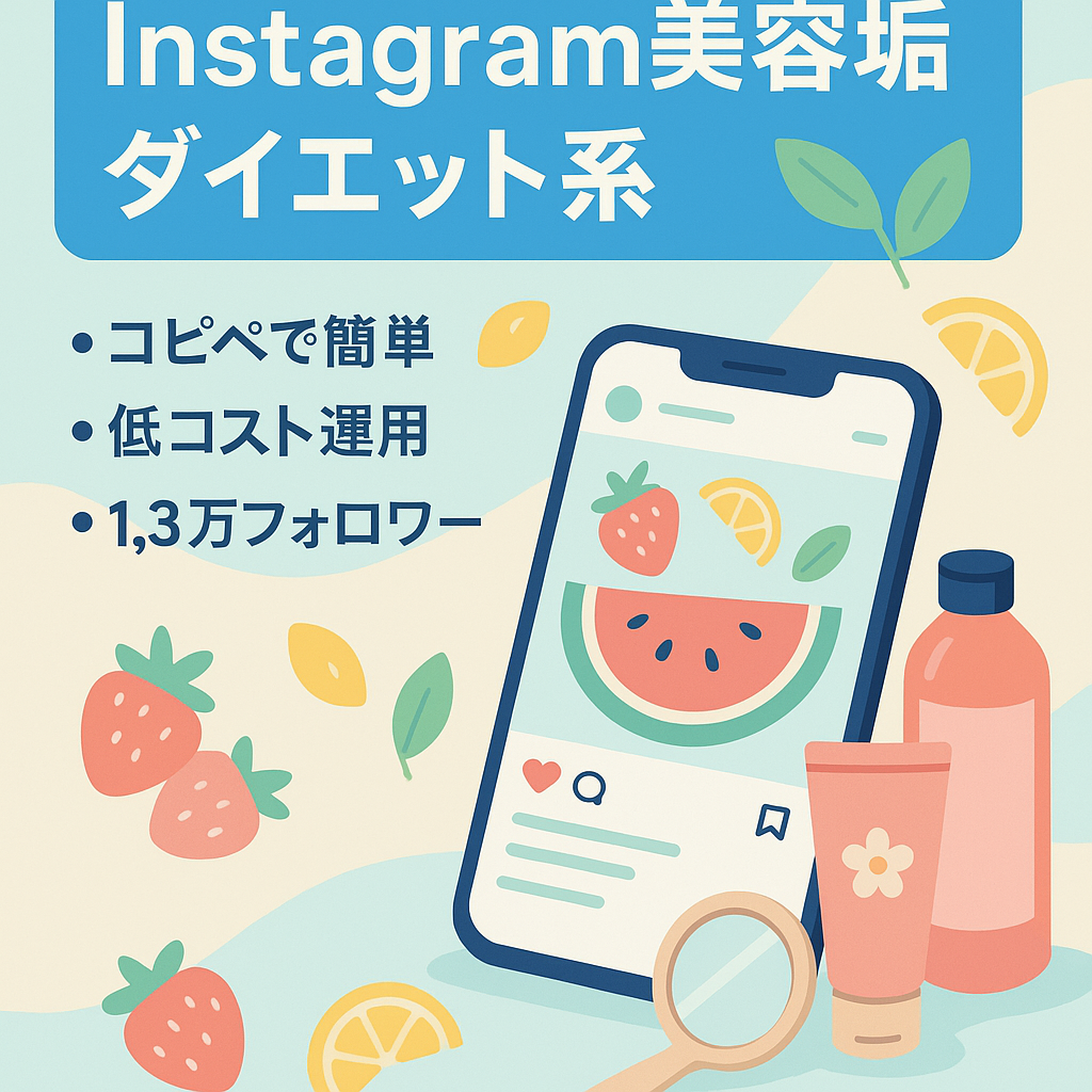 【Instagram リポスト運用 】フォロワー13,900人以上　美容、ダイエット、ヘルシー食品のキュレーションアカウント(案件が多数きており即アフェリエイト可能)
