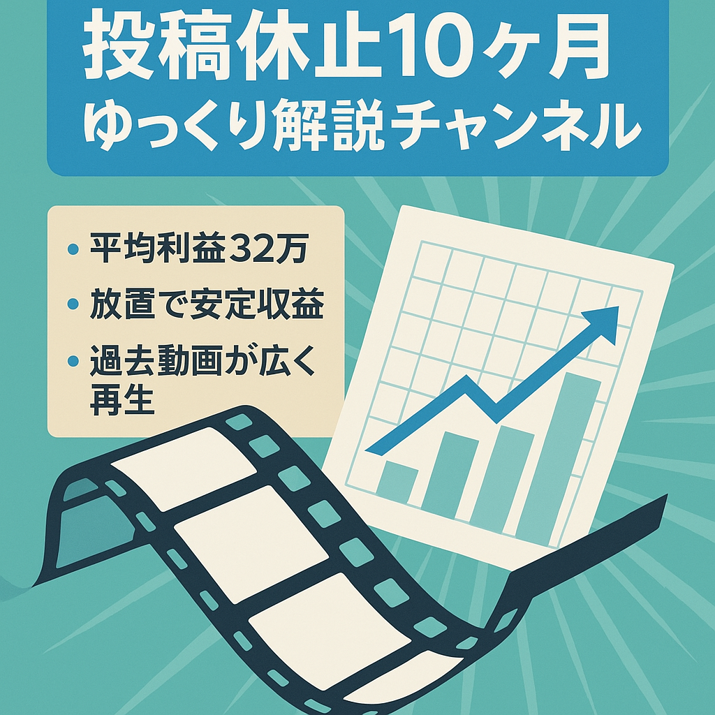 【10ヶ月間 投稿ゼロ】ゆっくり解説のYoutubeチャンネル｜2025年5月~9月の月利益32万円❗️