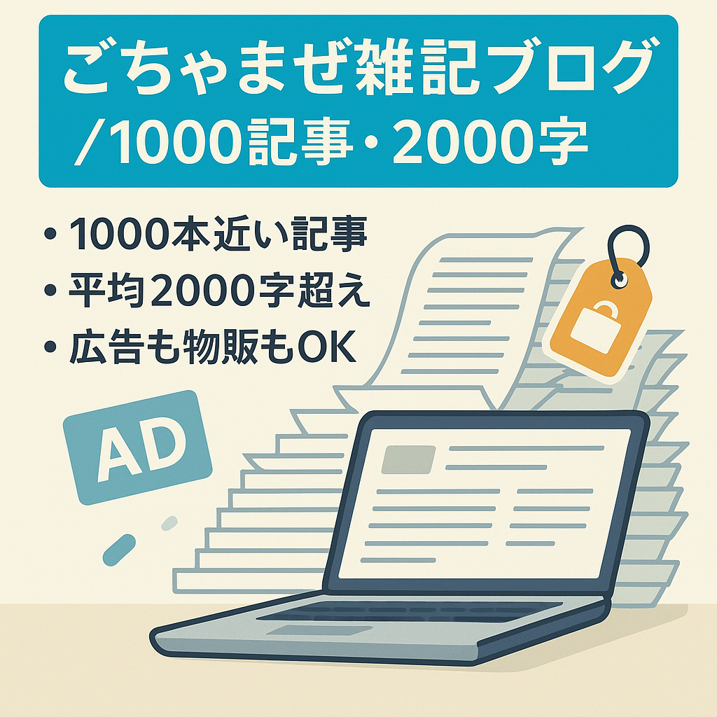 【ごちゃまぜ雑記ブログ】1000記事弱！2000文字以上/1記事がほとんど！