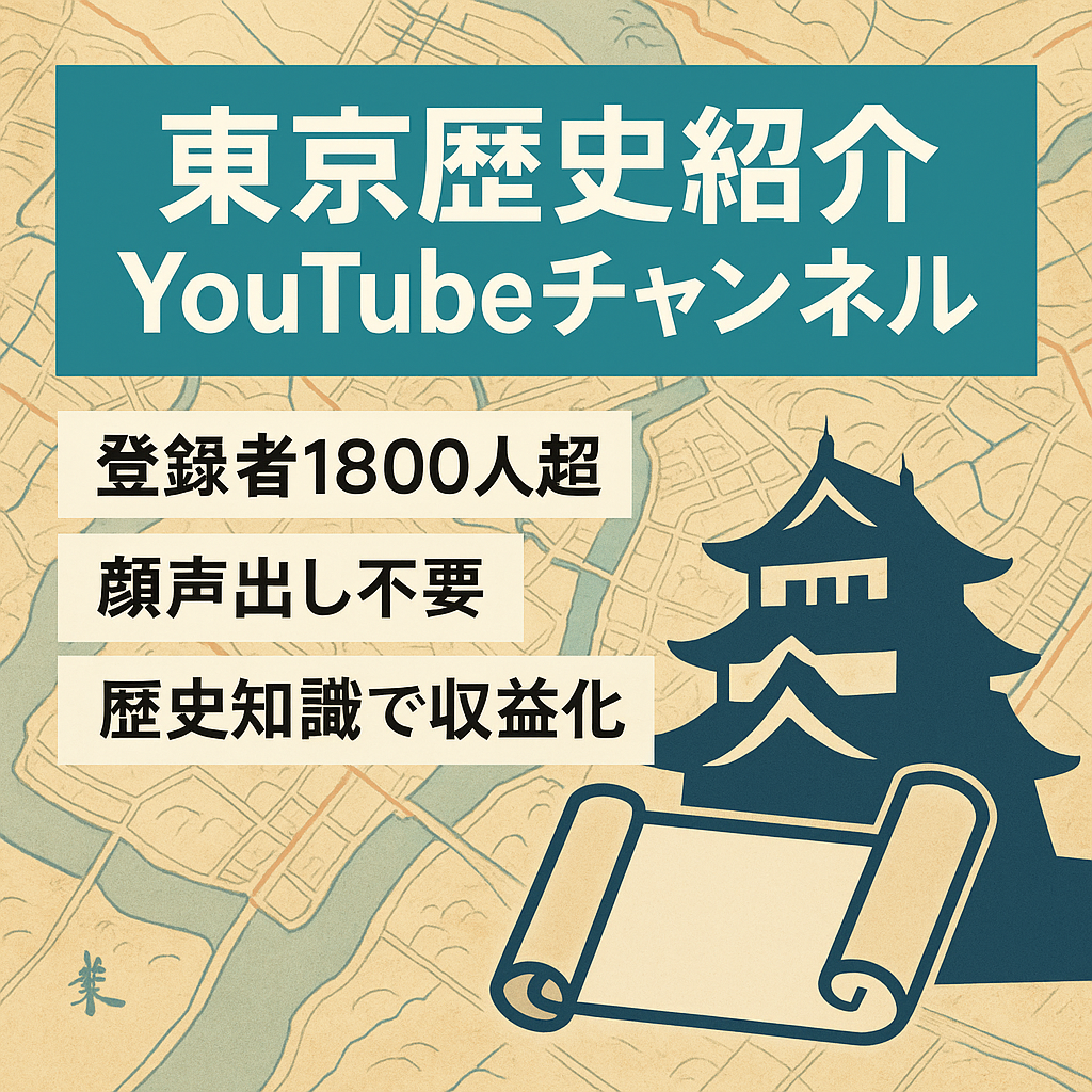 東京の歴史を紹介するYou Tubeチャンネル【チャンネル登録者数1800人超え】