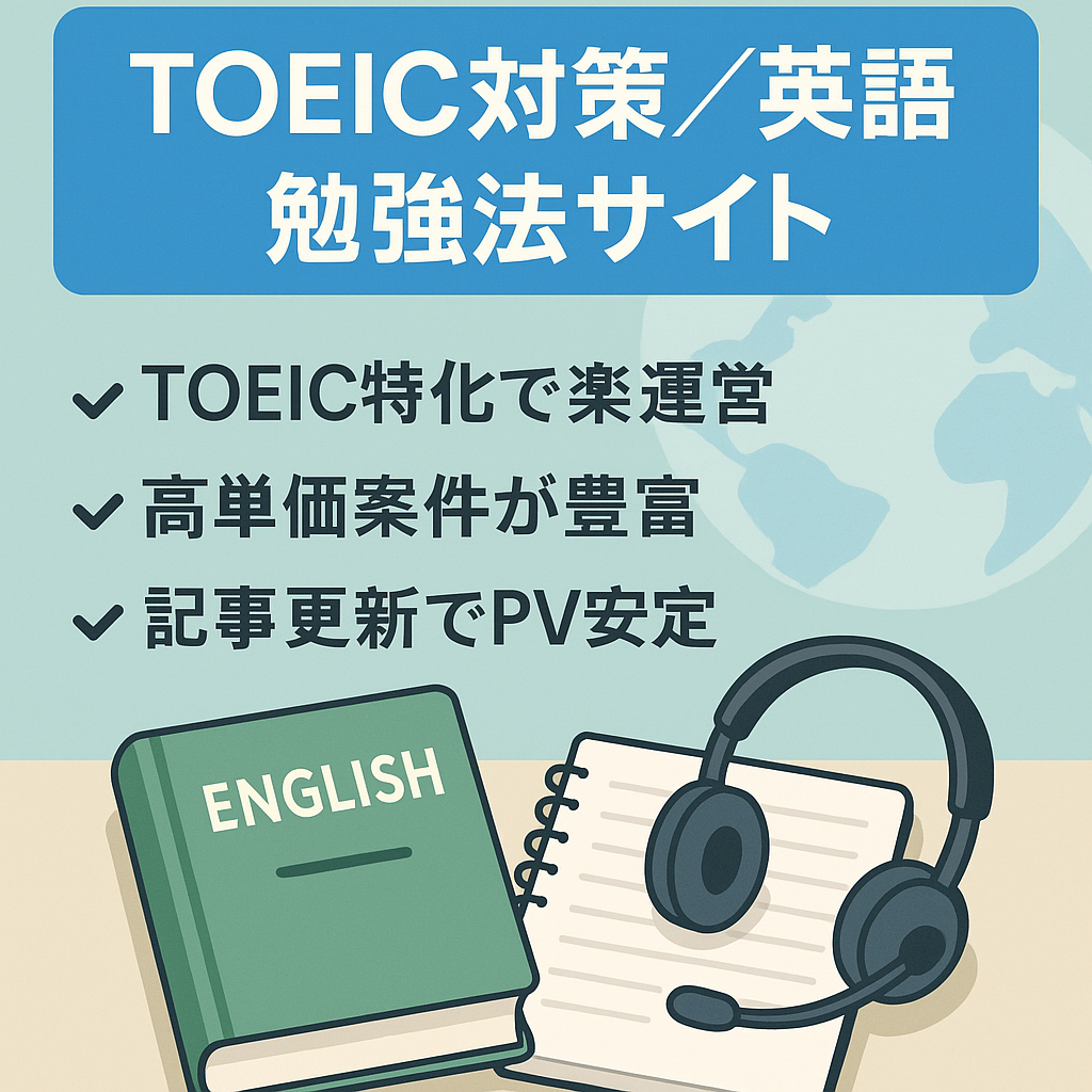 TOEIC学習に特化した英語勉強法の解説サイト【コンテンツ投稿済み】
