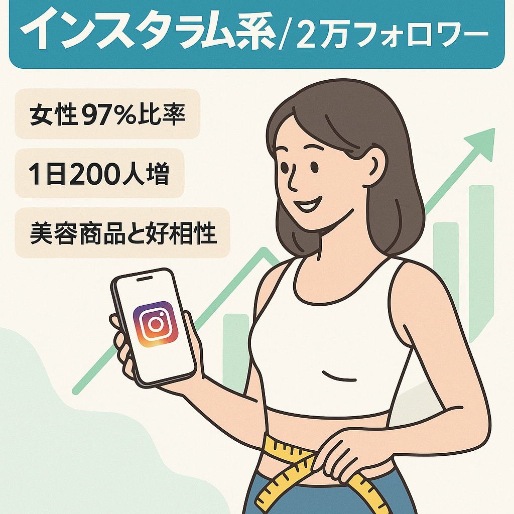 [インスタグラムアカウント、フォロワー2万人以上]ダイエット系アカウント