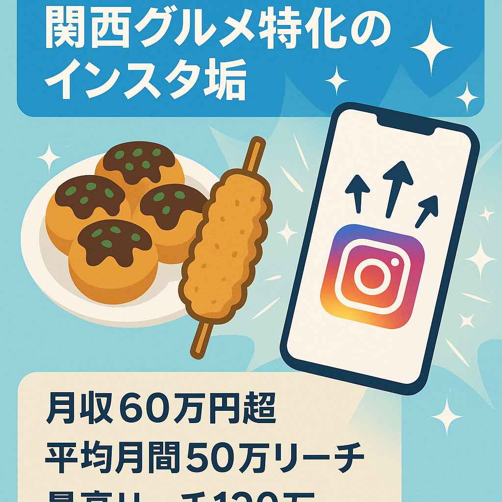 【フォロワー3.5万人超】関西グルメ特化のインスタ垢