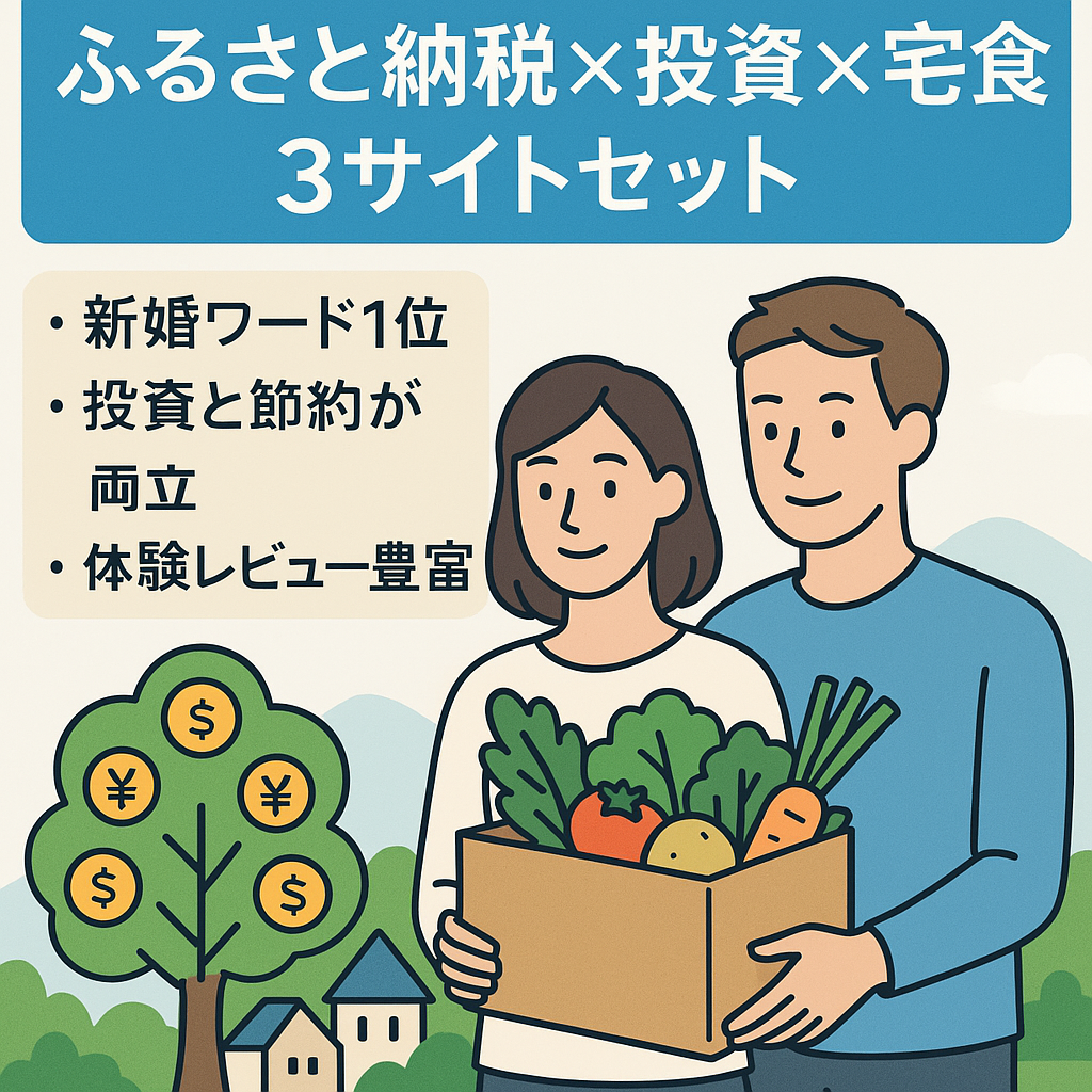 【ふるさと納税×積立投資×食材宅配】各ジャンル独立サイト作成も可能