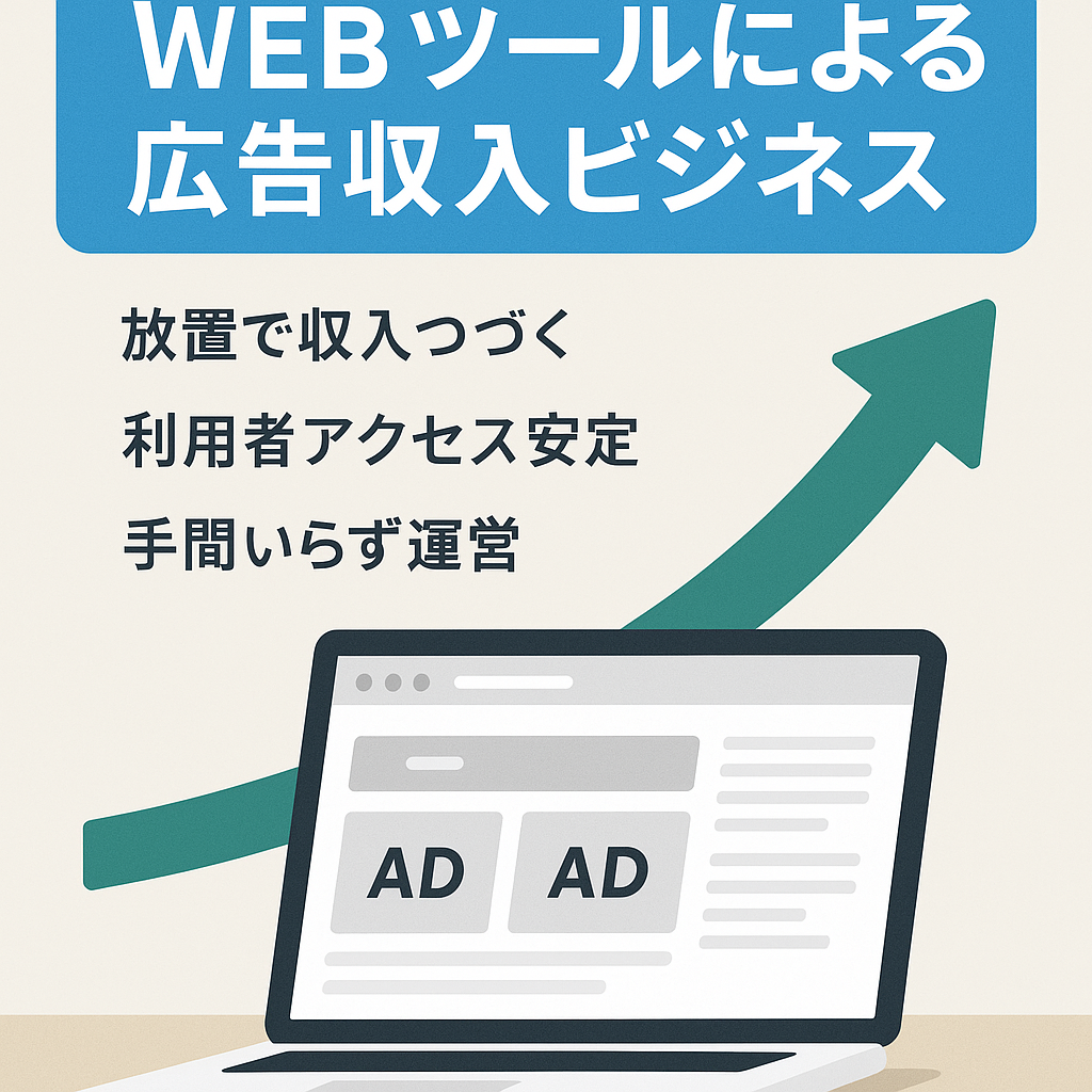 【サイト更新必要なし】WEBツールによる広告収入ビジネス
