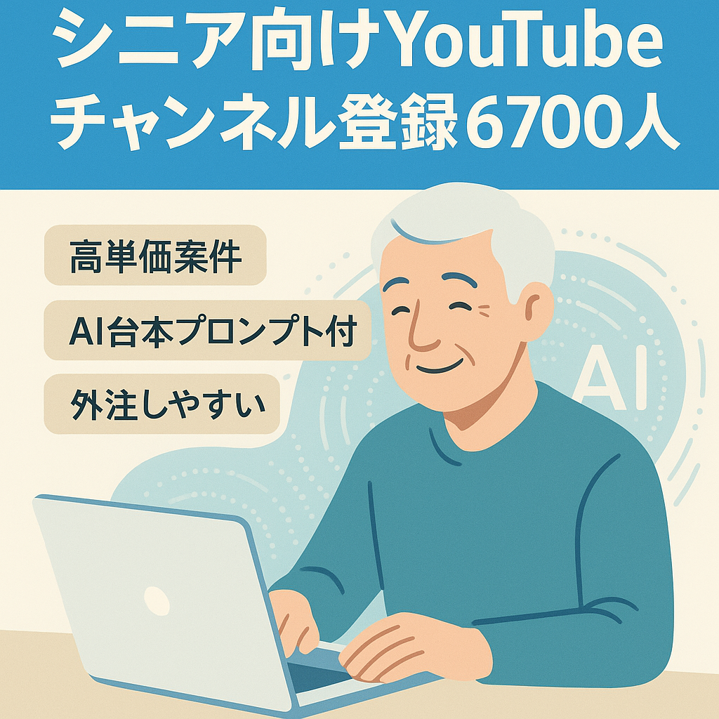 【登録者6700人/非属人】AIシナリオで作成したシニア向けYouTubeチャンネル