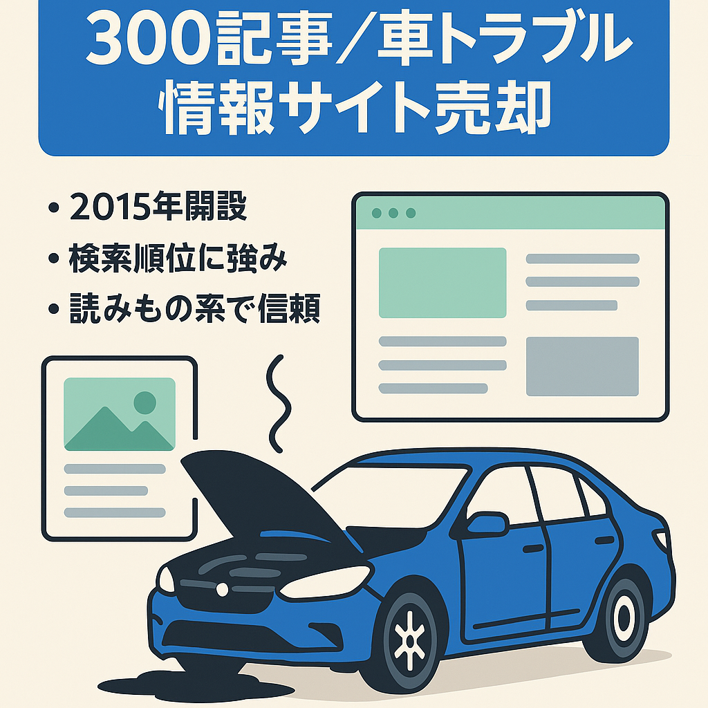 【300記事以上！】車のトラブルについてまとめた情報サイトです。