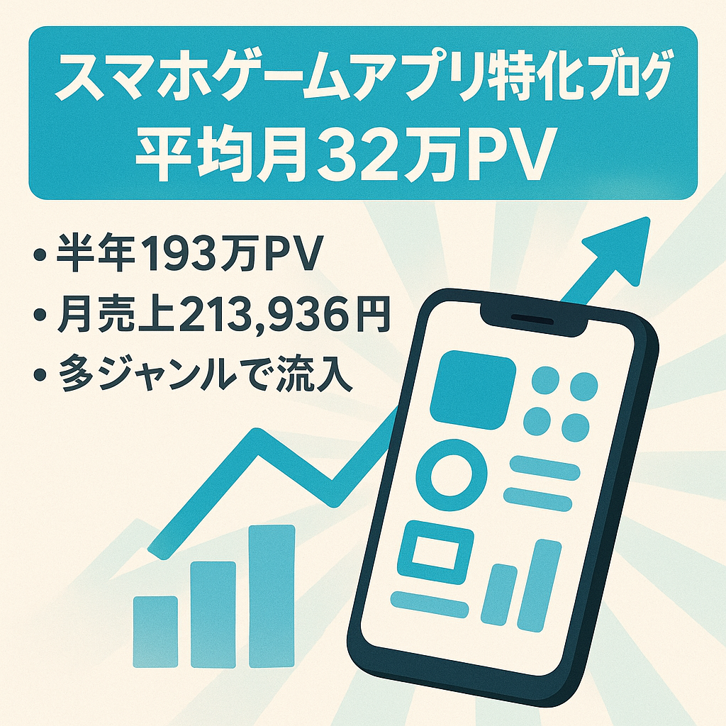 【2021年平均32万PV/月】上位表示記事多数のスマホゲームアプリ特化ブログ