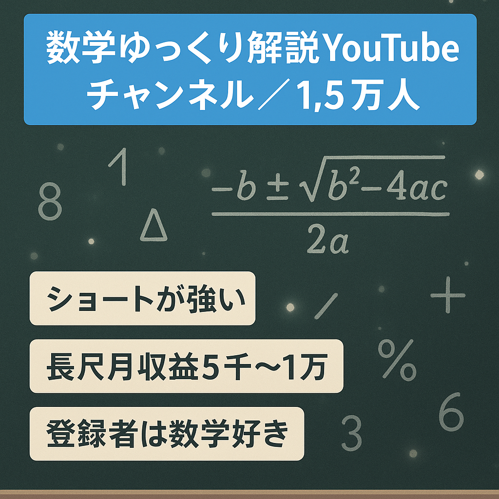 【伸びている同ジャンルのチャンネル有/登録者1.5万人】数学のゆっくり解説【属人性なし】