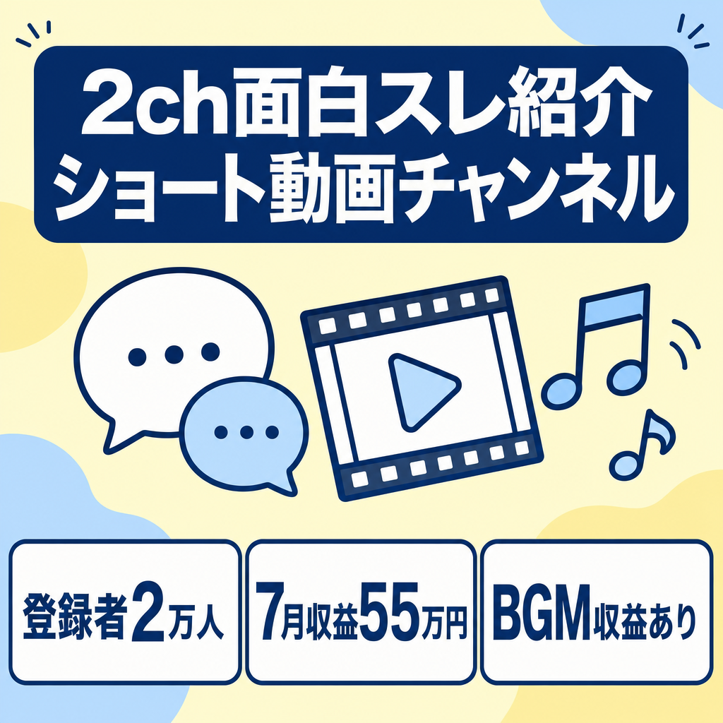 【チャンネル登録者2万人/7月収益55万円】2ch面白スレ紹介ショート