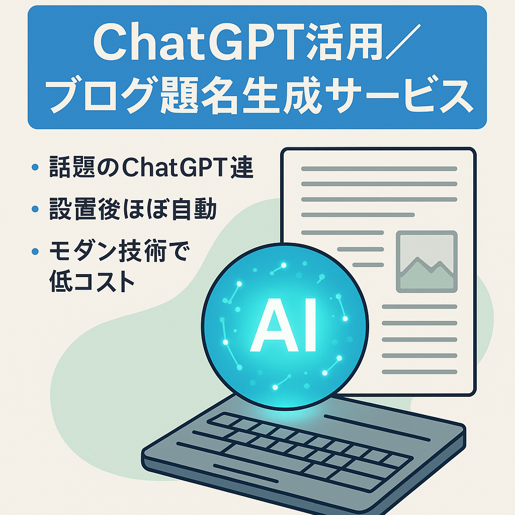 今話題のChatGPT APIを使ったブログ記事タイトルの自動生成サービス