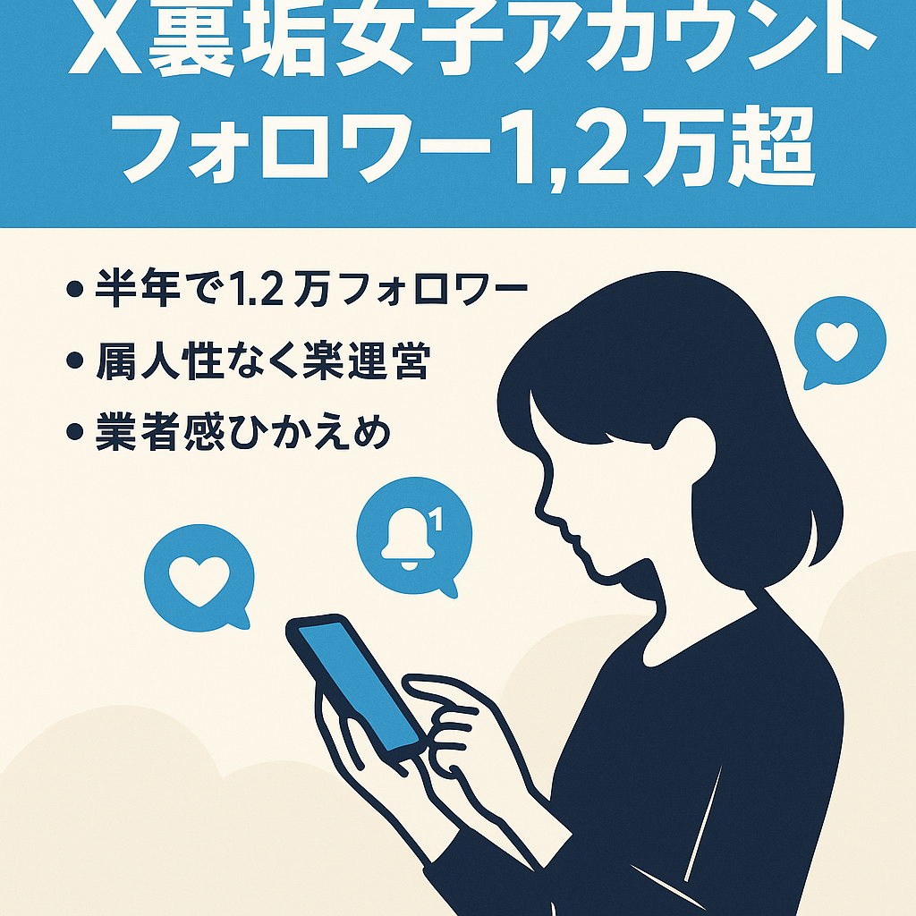 【X(旧 Twitter)】裏垢女子アカウント フォロワー数12000超え