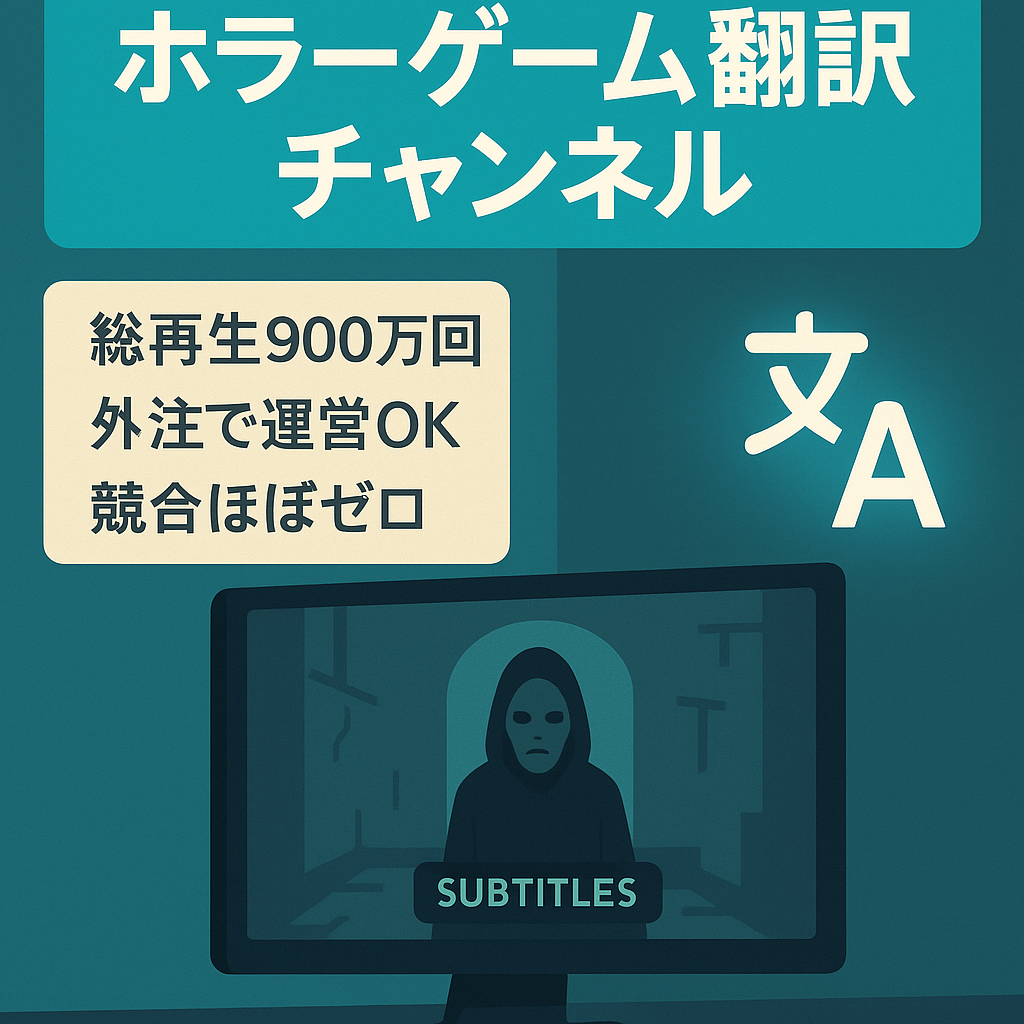 【登録者数2万3千人以上 ※収益永久譲渡】ホラーゲーム翻訳切り抜きチャンネル(外注可・属人性無し)