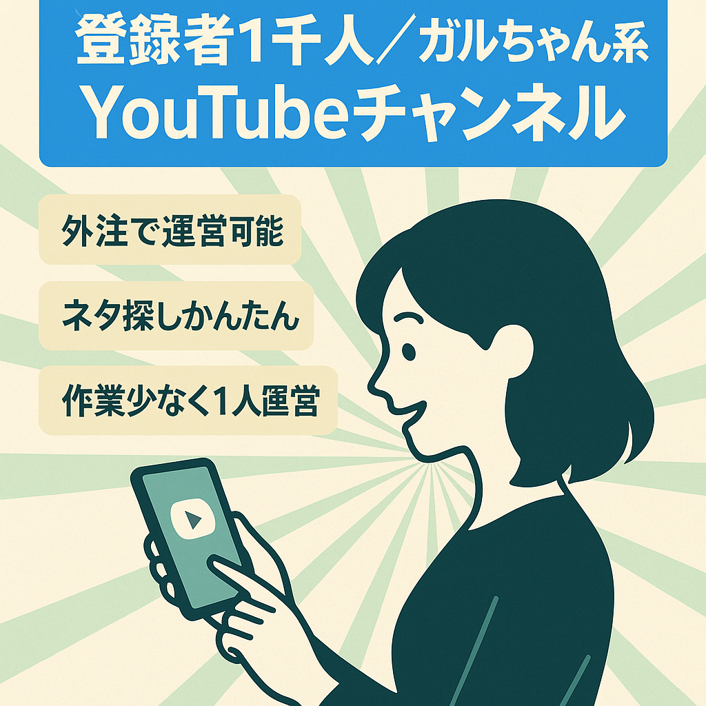 【訳あり￤収益停止中￤属人性なし】4ヶ月で登録者1000人越え！ガルちゃん系のYouTubeチャンネル
