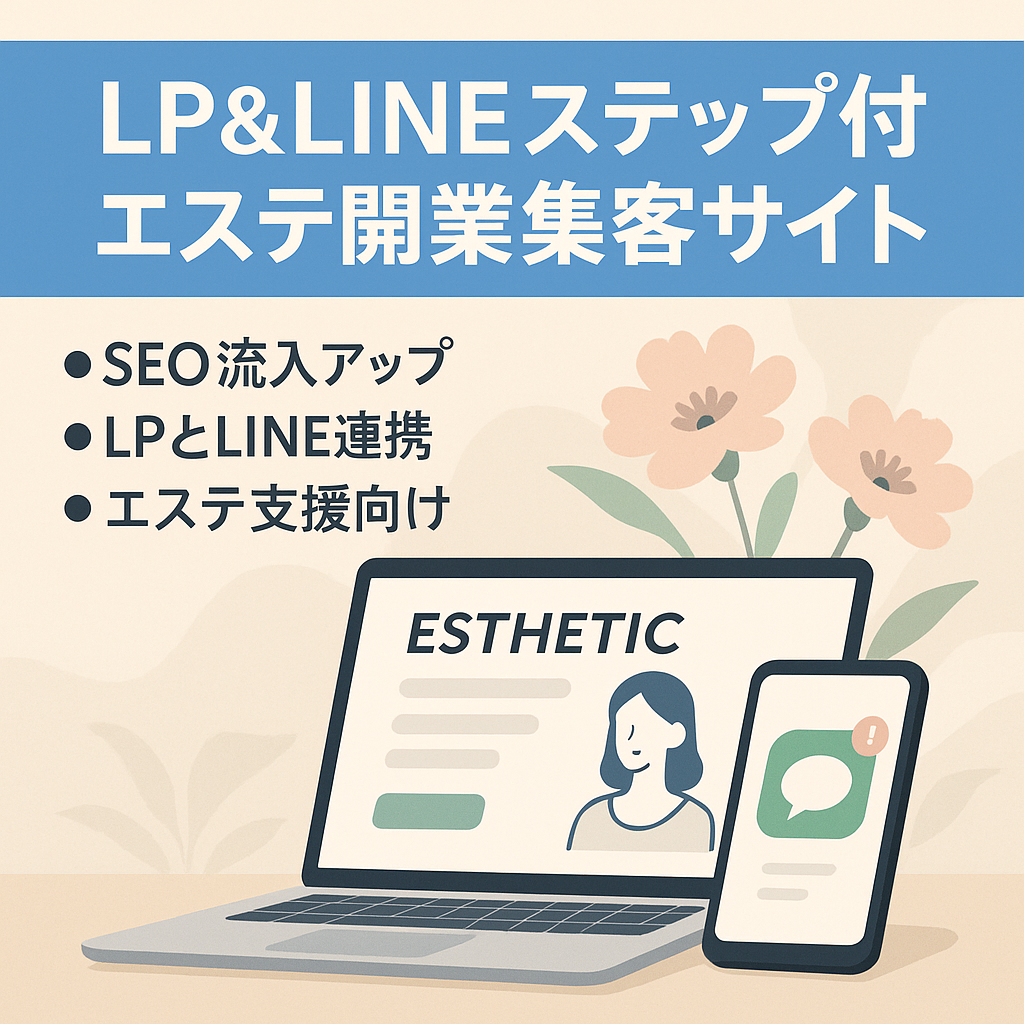 説明会誘導用LP・LINEステップ付／エステ開業を検討中の方集客サイト