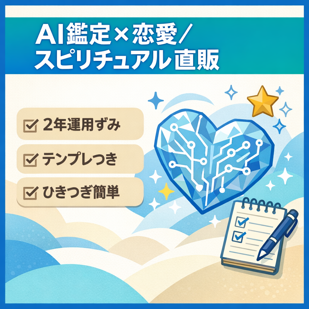 【D2C型恋愛・スピリチュアル領域】AI活用パーソナルサービス事業｜拡張可能モデル