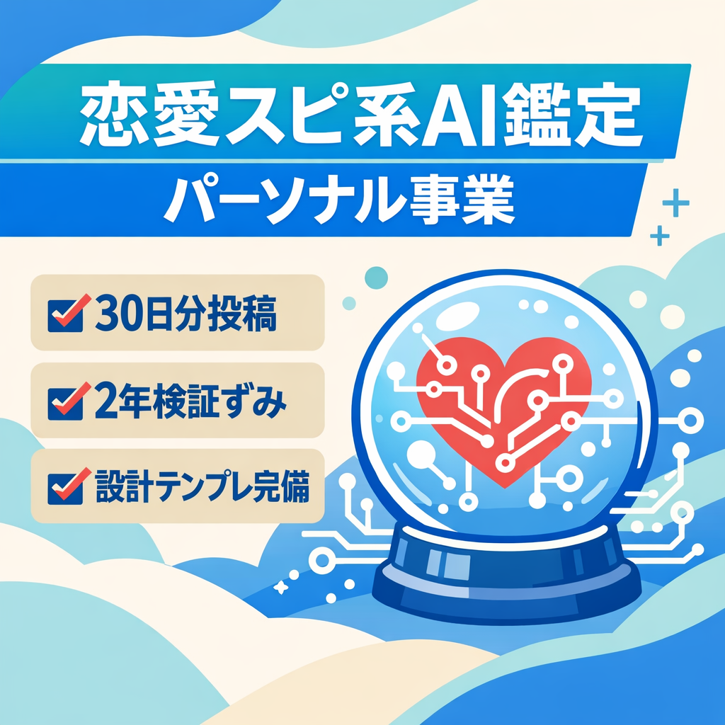 【30日分投稿ストック有り】【D2C型恋愛・スピリチュアル領域】AI活用パーソナルサービス事業｜拡張可能モデル